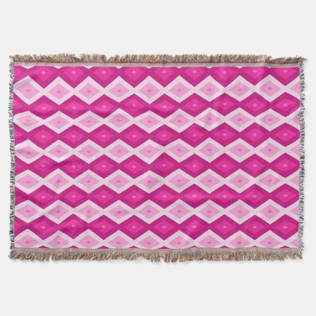 Couverture Nuances de motif de diamant fuchsia (Devant)