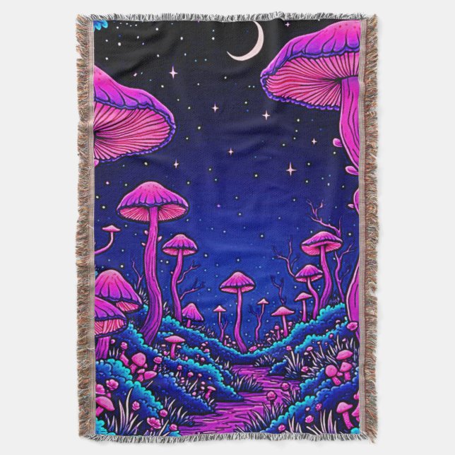 Couverture Nuit de forêt de champignons psychédélique (devant Vertical)