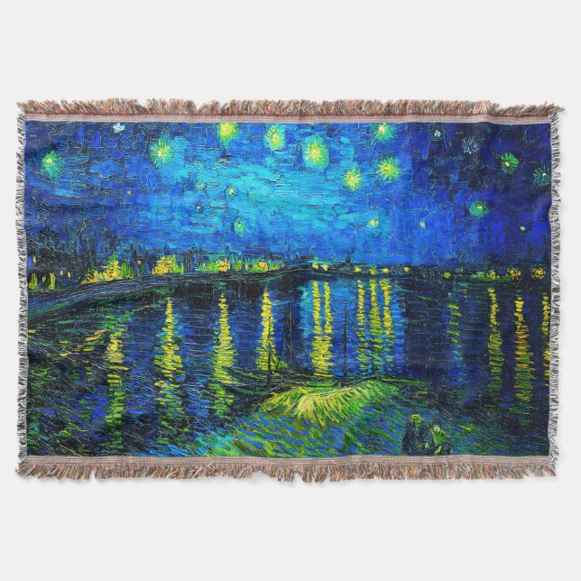 Couverture Nuit étoilée sur le Rhône par Vincent Van Gogh (Devant)