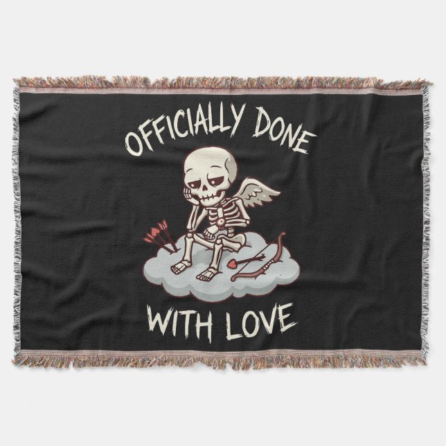 Couverture Officially Done With Love Skeleton Cupid Design (Devant)