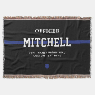 Couverture Officier de police personnalisé Thin Blue Line