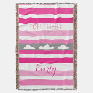Couverture Oh Baby Personnalisé Fille Rose