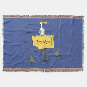 Couverture Oiseau de mer amusant entouré de dessins animés de