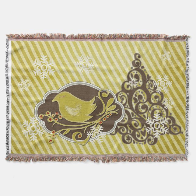 Couverture Oiseau sur Olive Stripe Holiday Thon (Devant)