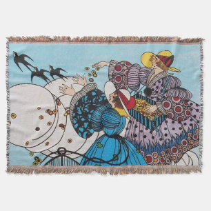 COUVERTURE OISEAUX DE PRINTEMPS ET DAMES, MODE DE BEAUTÉ ART