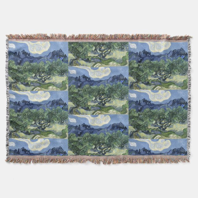 Couverture Olive Trees de Van Gogh - Blue Mountain Art (Devant)
