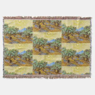 Couverture Oliviers de Van Gogh - Soleil doré et ciel d'art