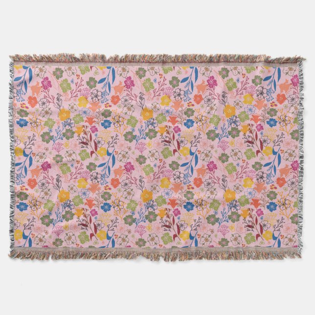 Couverture Ombre de rose moderne en batik (Devant)