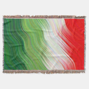 Couverture Ombre Verte, Étoile Blanche Et Rouge En Feu De Clo