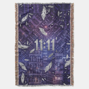 Couverture Onze Onze Numérologie Motif Ange Plumes #1