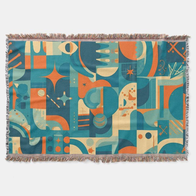 Couverture Orange and Teal Geometric Abstract (Devant)
