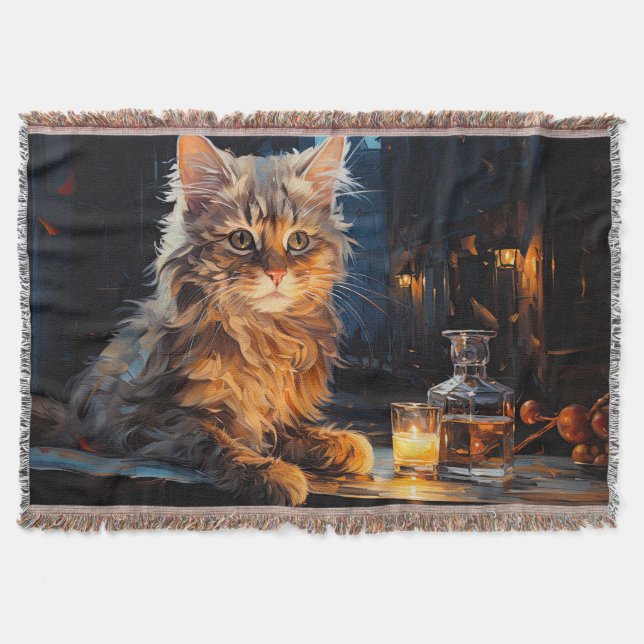 Couverture Orange Cat and Cafe Terrace at Night inspiré de V (Devant)