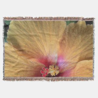 Couverture Orange Hibiscus Ruffle