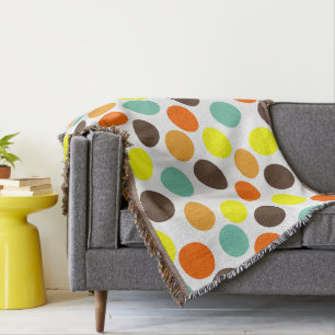 Couverture Orange, Jaune, Brown, Points Bleus