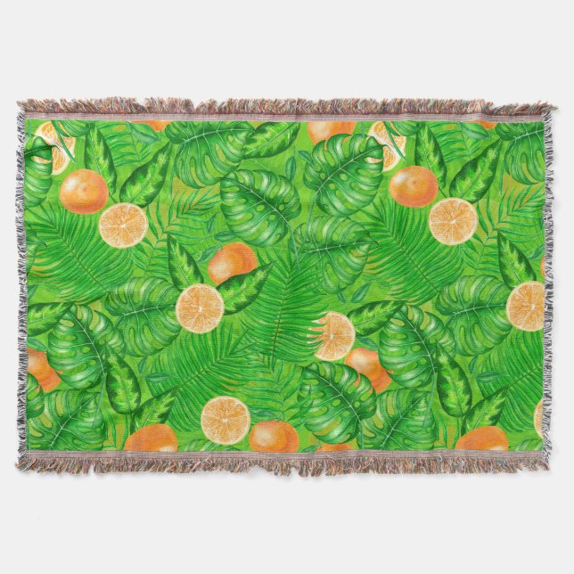 Couverture Oranges et feuilles tropicaux (Devant)