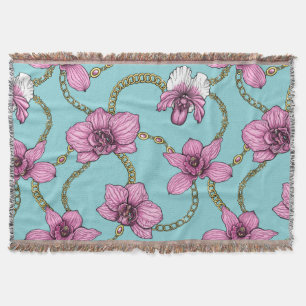 Couverture Orchidées et chaînes, roses et bleues