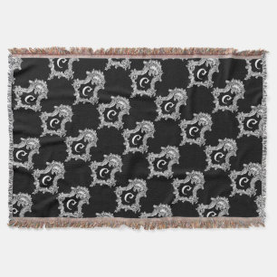Couverture Oreiller à lancer initial C Monogramme