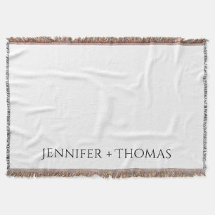 Couverture Oreiller de jeté personnalisé avec nom de couleur 