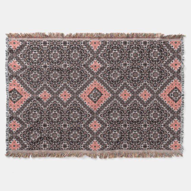 Couverture oriental, arabe, ornement, marron, rouge, ethnique (Devant)