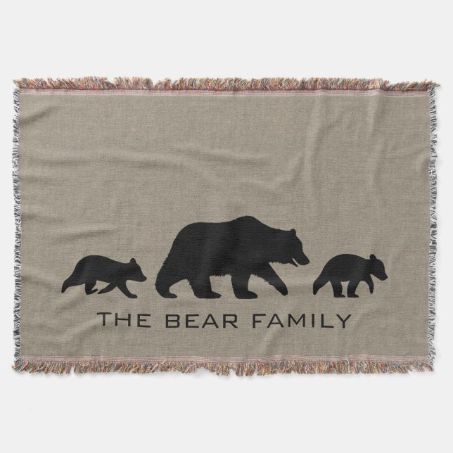 Couverture Ours grizzli avec cubes Silhouettes Texte personna (Devant)