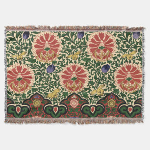 Couverture Owen Jones Chinoiserie Rouge Lotus Floral Art Desi