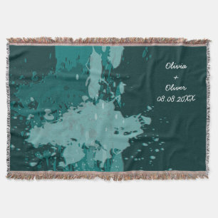 Couverture Paint vert Splatter Hors Porte ouverte de la fête