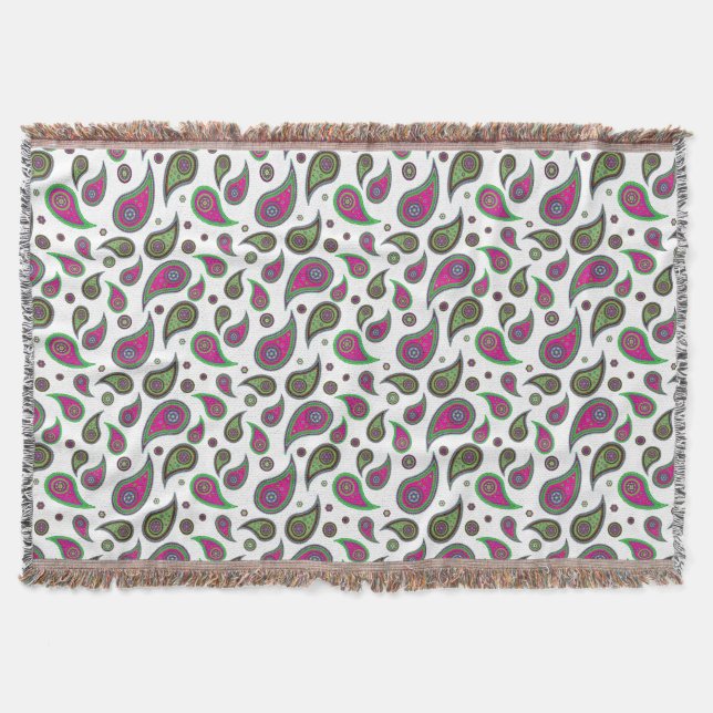 Couverture Paisley Motif Lance Blanket (Devant)