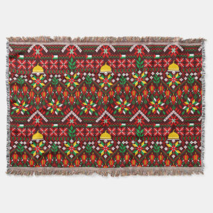 Couverture Palestine Tatreez Broderie traditionnelle