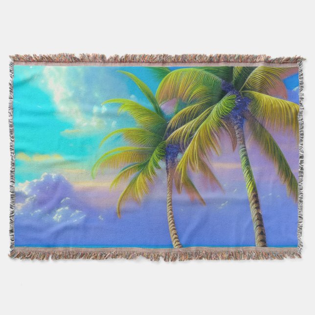 Couverture Palmiers à la tombée de la nuit Tropical  (Devant)