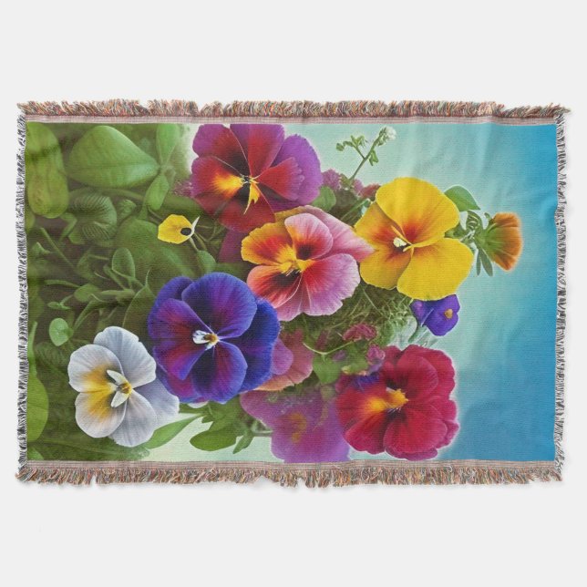 Couverture Pansies colorées -AI ART (Devant)