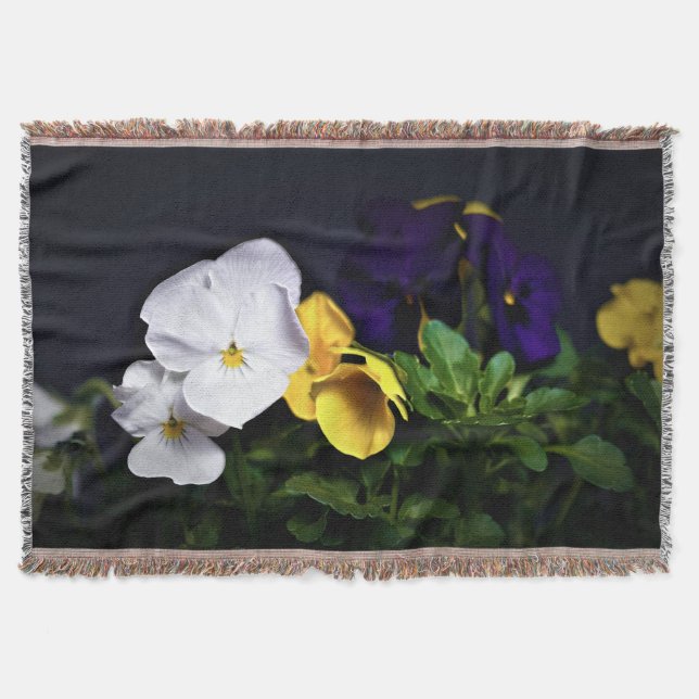 Couverture Pansies jaune et violet blanc (Devant)