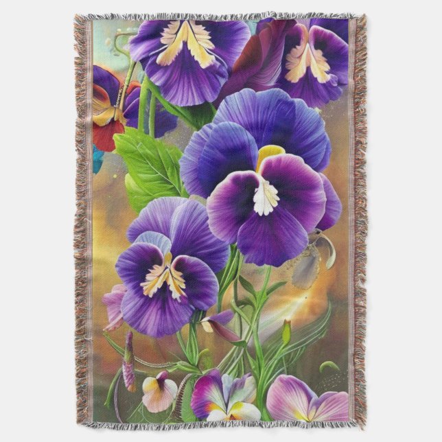 Couverture Pansies violettes -AI ART (devant Vertical)