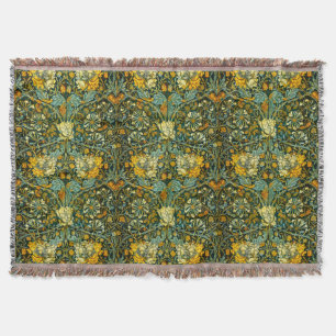 Couverture Papier peint floral Chèvrefeuille Or de William Mo