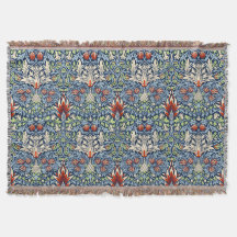 Papier peint floral Morris Navy Blue Snakeshead