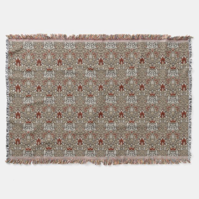 Couverture Papier peint floral Terreux Brun de William Morris (Devant)