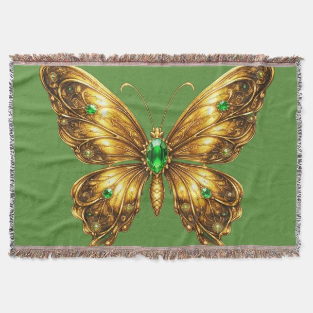Couverture Papillon de cristal émeraude doré (Devant)