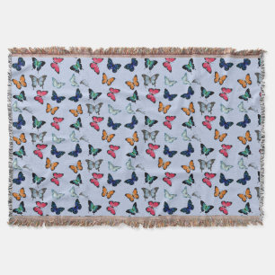 Couverture Papillon multicolore avec couleur de fond personna