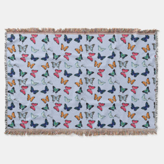 Couverture Papillon multicolore avec couleur de fond personna
