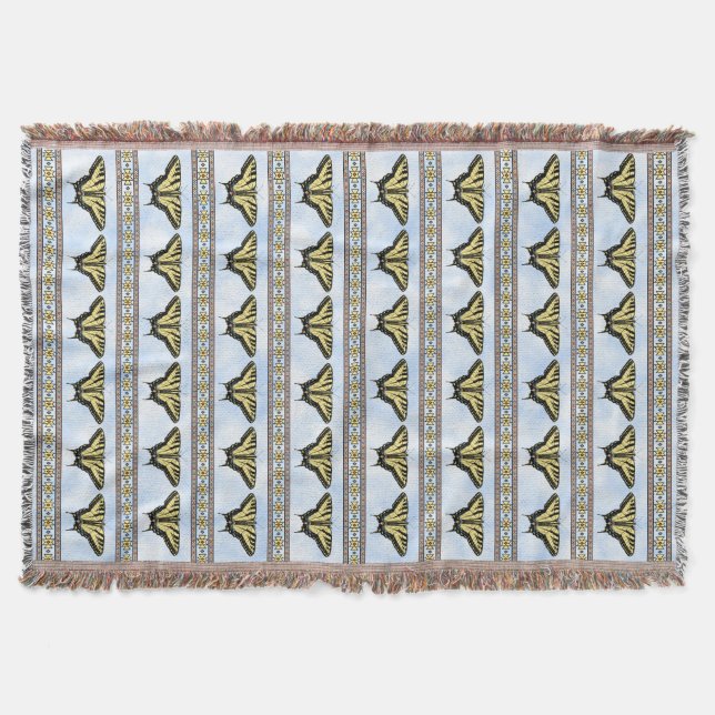 Couverture Papillon Swallowtail Jaune Sud-Ouest Ciel Bleu (Devant)