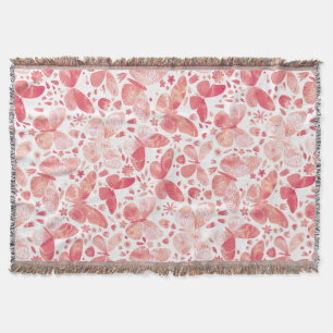 Couverture Papillons Aquarelle Corail rose
