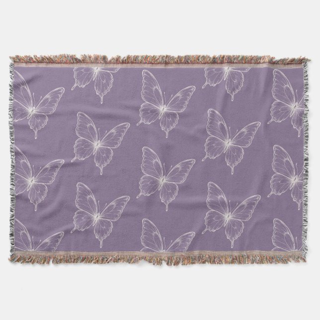 Couverture Papillons Blancs Roses Violets   (Devant)