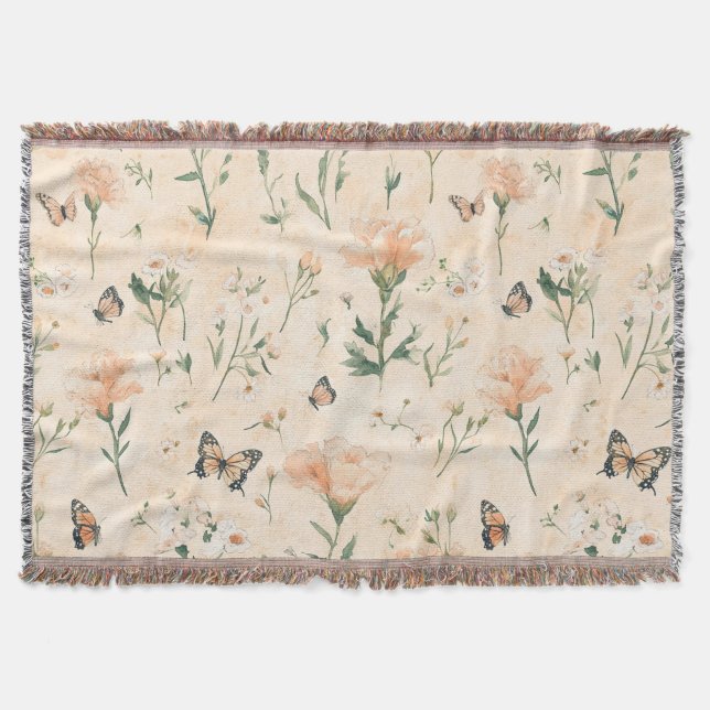 Couverture Papillons de Pêche Floral (Devant)