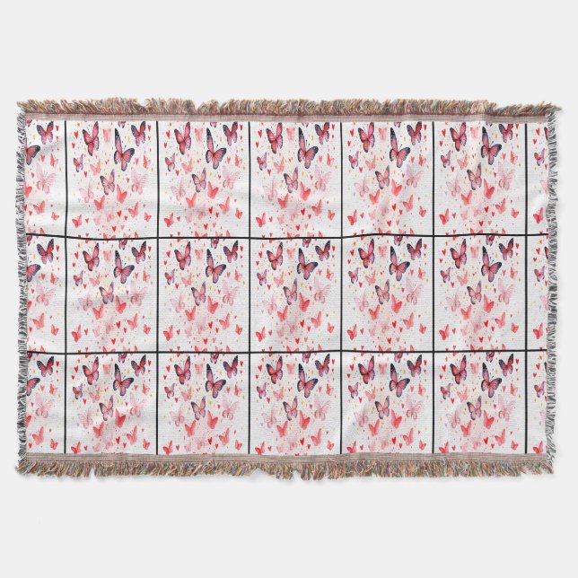 Couverture Papillons roses et cœurs romantiques (Devant)