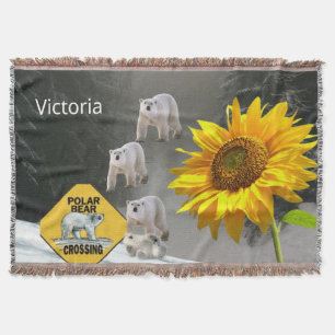 Couverture Parfum de tournesol Polaire Ours Floral Jeu