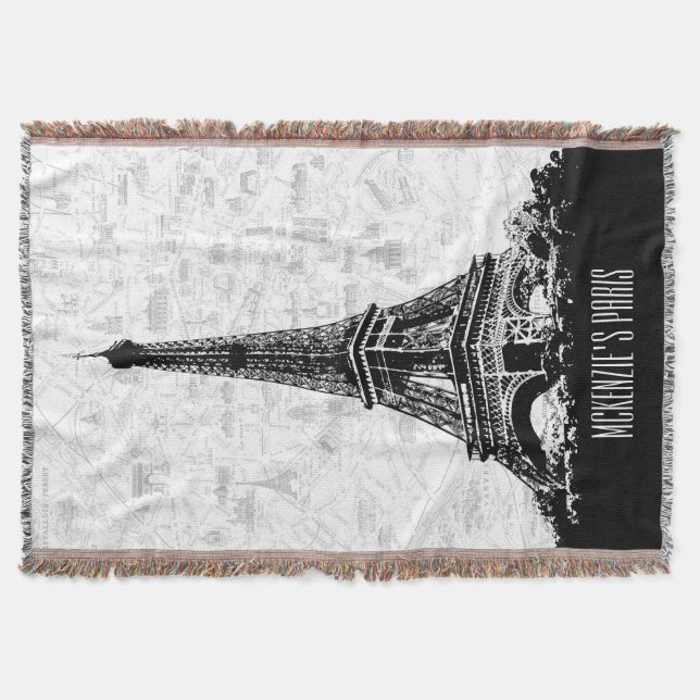 Couverture Paris Eiffel Tower Ajouter Votre Nom (Devant)