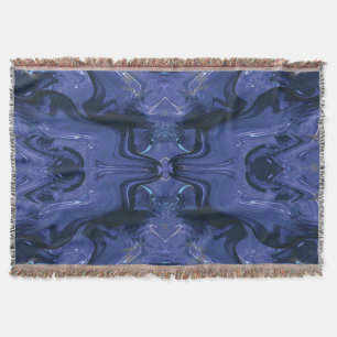 Couverture Parties scintillant bleue Galaxy Swirl Abstrait Mo