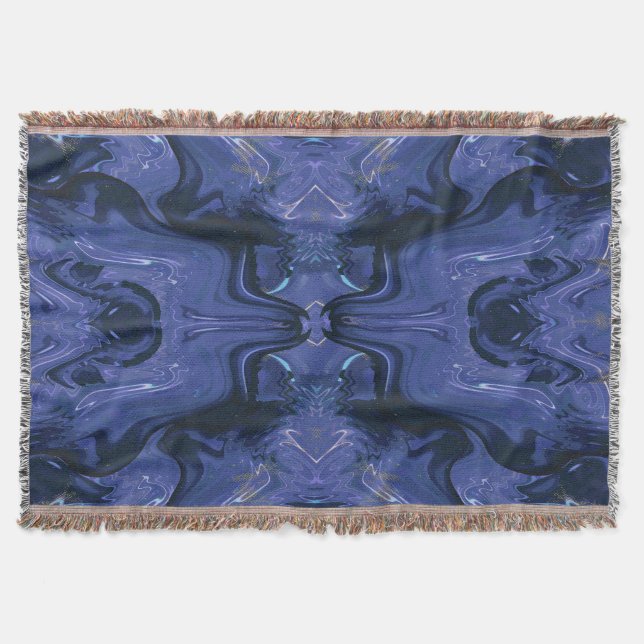 Couverture Parties scintillant bleue Galaxy Swirl Abstrait Mo (Devant)