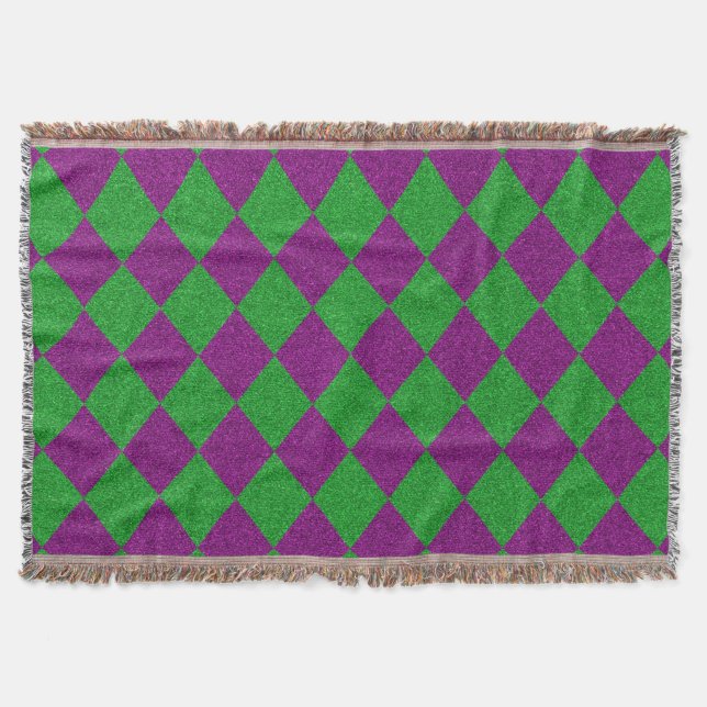 Couverture Parties scintillant de diamants violet et vert (Devant)