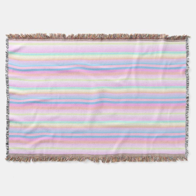 Couverture pastel doux créatif rayé (Devant)