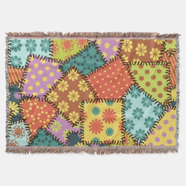 Couverture Patchwork Eclectique : Mélange Motif Diverse (Devant)